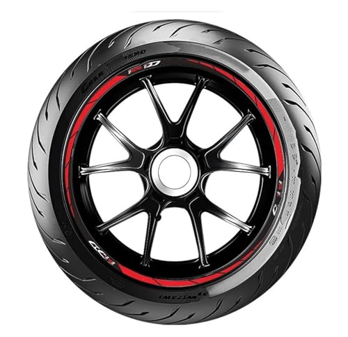 LJJCYL FÜR CBR400R FÜR CBR FÜR 400R Reflektierende Motorrad Zubehör Rad Aufkleber Hub Decals Felge Streifen Band(2 Multi-Colored) von LJJCYL
