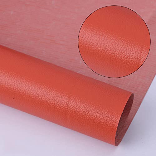 Leder Patch Kit Selbstklebende Lederflicken Orange 50X138CM Aufkleber Patch Repair Lederreparatur Set Leder, Vinyl & Kunstleder Reparieren Kit Für Autositze von LJJFZP
