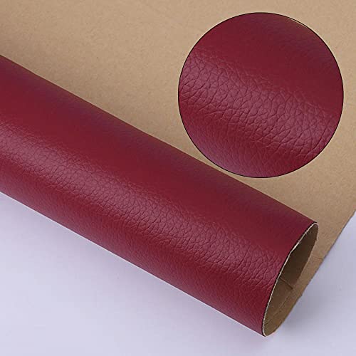 Leder Patch Kit Selbstklebende Lederflicken Rotwein 100X138CM Aufkleber Patch Repair Lederreparatur Set Leder, Vinyl & Kunstleder Reparieren Kit Für Autositze von LJJFZP