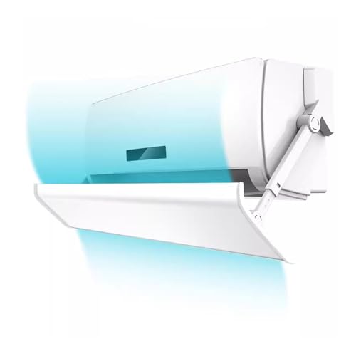 LJLAM Klimaanlage Split Windabweiser, Einstellbarer Klimaanlagen-Deflektor, Klimaanlagen-Entlüftungsdeflektor, Luftgekühlte Ablenkplatte des Auslassluftflügels (Size : 90cm/35.4in) von LJLAM