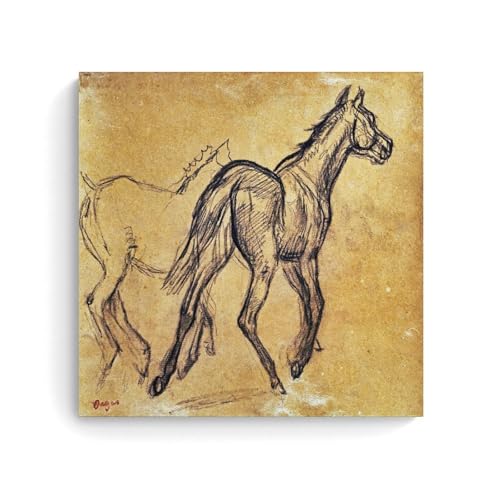 LJPENART Edgar Degas Poster (Pferde), Bilddruck, Leinwand, Wandfarbe, Kunstdekoration, moderne Wohnkunstwerke, Idee, 50 x 50 cm von LJPENART