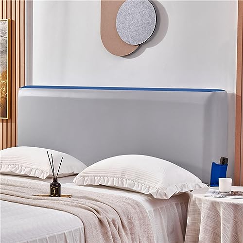 Bettkopfteil Bezug 180/200cm Breit Stretch Leder Hussen für Bett Kopfteil überzug Staubdichte Bett Kopfteil Husse Headboard Rückenschutz Slipcover kopfteilbezug Schutzhülle,lightgray-(150-170cm)x70cm von LJQAIZYL