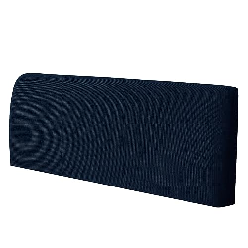 LJQAIZYL Bettkopfteil Bezug 180/200cm Breit Stretch Hussen für Bett Kopfteil überzug Bett Kopfteil Staubdichte Betthusse Headboard Rückenschutz Slipcover kopfteilbezug Schutzhülle,NavyBlue-200-220cm von LJQAIZYL