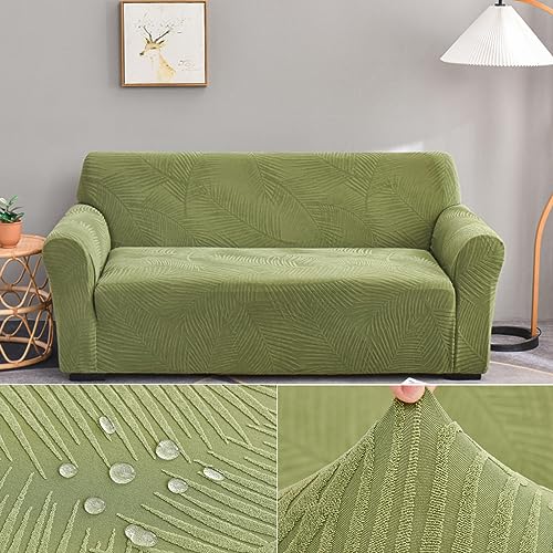 LJQAIZYL Sofabezug Wasserdicht Sofaüberwurf Elastische Stretch Sofabezüge Ecksofa L Form Rechts Links Chaiselongue Sofa Überzug Universal 1/2/3/4 Sitzer Waschbar Anti-Rutsch Couchbezug,Green4-2seats von LJQAIZYL