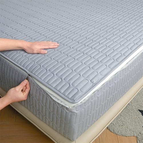 Matratzenschoner mit Reißverschluss 90x190/200 Anpassbare Matratzenüberzug Encasing Matratzenschutz Weiche Fünf Seiten Gesteppt überzug Topper für Matratzen Waschbarer Spannbettlaken (90x200+22cm,Blue Matratzenschoner mit Reißverschluss 90x190/200 Anpassbare Matratzenüberzug Encasing Matratzenschutz Weiche Fünf Seiten Gesteppt überzug Topper für Matratzen Waschbarer Spannbettlaken (90x200+22cm,Blue von LJQAIZYL