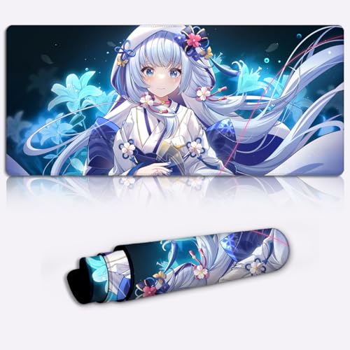 Keyboard Pad Desk Pad Genshin Impact Ayaka Large Mousepad for Desk (60x35x0.3) cm Extended Computer Mouse Pad/Desk Computer Keyboard Mouse Mat Desk Pad von LJSPTU