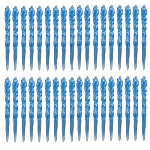 36 Stück Weihnachtsbaum Eiszapfen，Christbaumschmuck Eiszapfen，zum Hängen Weihnachten Dekoration.（blau） von LJSWONLY