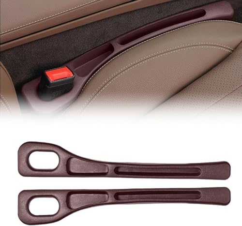 LJTBNDJN 2 Stück Autositz-Spaltfüller für Renault Captur II 2019 2020 2021 2022 2023 2024 2025, Autositz Lückenfüller Autositz Gap Plug Organizer Sitzlückenfüller Innere Zubehör,Brown von LJTBNDJN