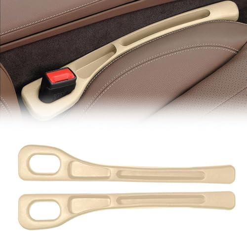 LJTBNDJN 2 Stück Autositz-Spaltfüller für Skoda Scala Hatchback 2019 2020 2021 2022 2023 2024, Autositz Lückenfüller Autositz Gap Plug Organizer Sitzlückenfüller Innere Zubehör,Beige von LJTBNDJN