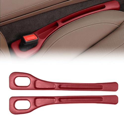 LJTBNDJN 2 Stück Autositz-Spaltfüller für VW Jetta VII 2018 2019 2020 2021 2022 2023 2024, Autositz Lückenfüller Autositz Gap Plug Organizer Sitzlückenfüller Innere Zubehör,Red von LJTBNDJN