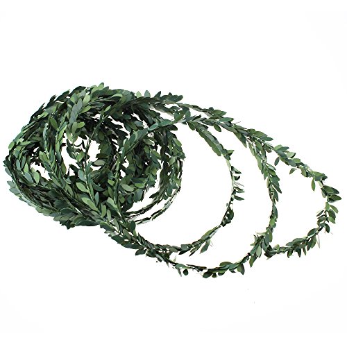 LJY Künstliche Efeu-Girlande, 30 Meter, mit grünen Blättern, für Hochzeits-Parties und selbstgemachte Stirnbänder von LJY
