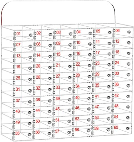 Aufbewahrungsschrank für Mobiltelefone aus Acryl, transparenter Schließfachkasten für Mobiltelefone mit Türschlössern und Schlüsseln, wandmontierter Aufbewahrungsschrank für Mobiltelefone, für das K von LJYKBFL
