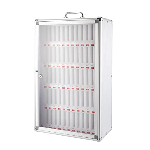 LJYKBFL Handy-Schließfach mit Schloss, wandmontierter Handyhalter mit 60 Steckplätzen, tragbare Handyaufbewahrung, Aluminium-Taschendiagramm für Büro-Klassenzimmer-Konferenzen, 16,14"×7,87"×25,59" LJYKBFL Handy-Schließfach mit Schloss, wandmontierter Handyhalter mit 60 Steckplätzen, tragbare Handyaufbewahrung, Aluminium-Taschendiagramm für Büro-Klassenzimmer-Konferenzen, 16,14"×7,87"×25,59" von LJYKBFL