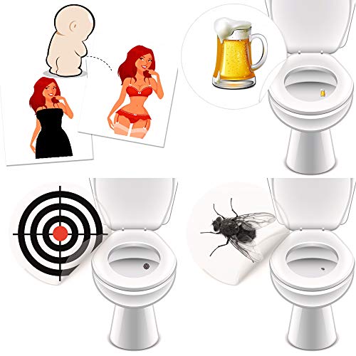 16 Urinal Aufkleber für mehr Hygiene Fliege Bullseye Bierglas + PinUp Girl von LK Trend & Style