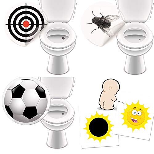 16 Urinal Aufkleber für mehr Hygiene Fliege Bullseye Fussball + Sonne von LK Trend & Style