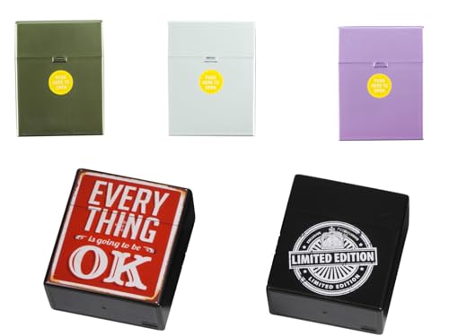 5 Stück Zigarettenboxen MEGASET / 3 Boxen für 30 und 2 Boxen für 50 Zigaretten/Raucherbedarf von LK Trend & Style