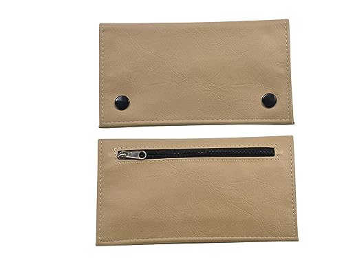 Drehertasche Zigarettenetui für Selberdreher Tabakbeutel hochwertiges Lederimitat (beige) von LK Trend & Style