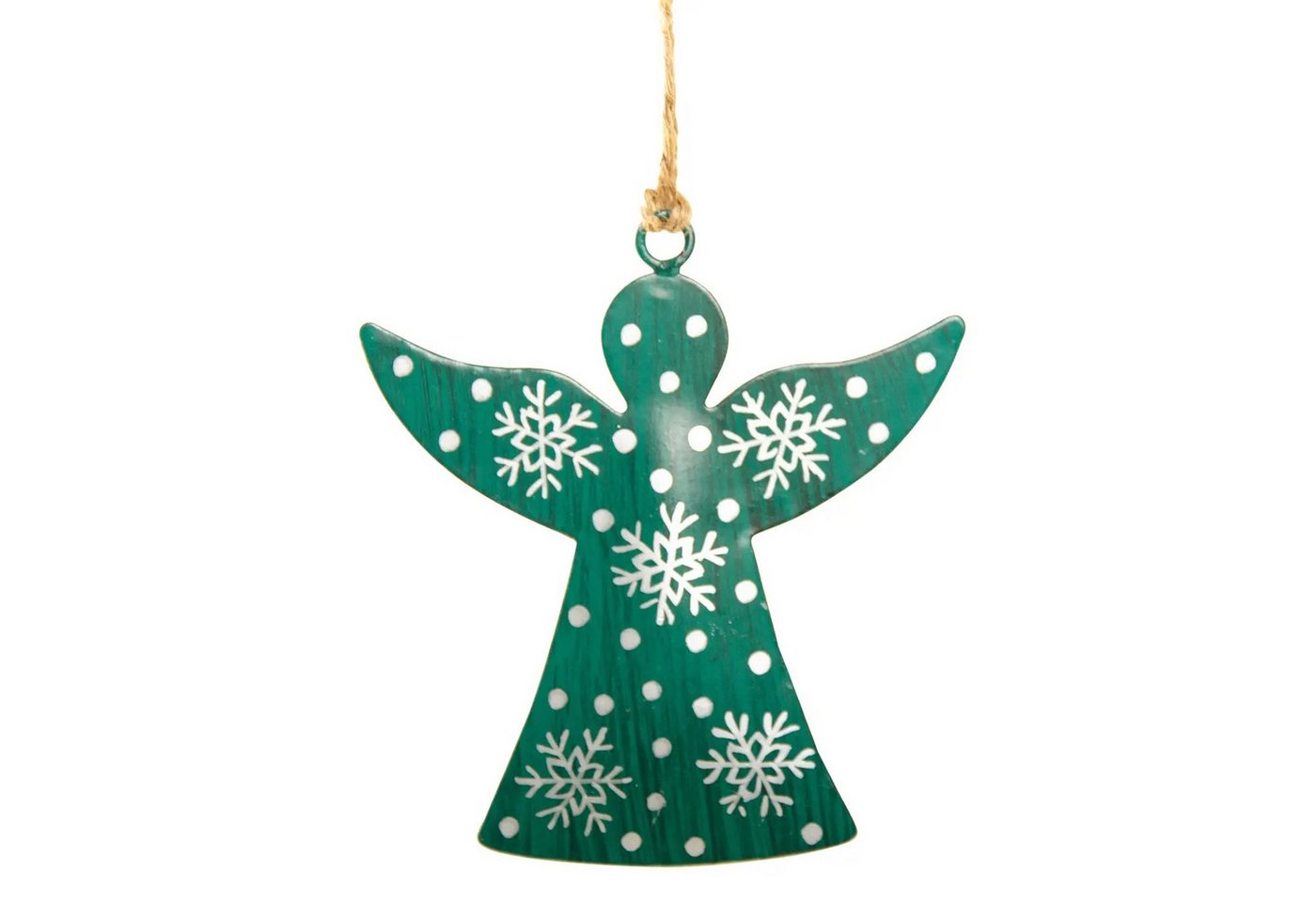 LK Trend & Style Christbaumschmuck Glocke, Herz, Engel, silbernen Punkten und Schneeflocken Design von LK Trend & Style