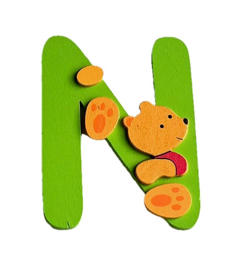 LK Trend & Style Deko-Buchstaben Zauberhaftes Alphabet, liebevoll gestaltetes ABC, Holzbuchstaben (Bärchen Motiv), Wanddeko aus Holz, Dekobuchstaben von LK Trend & Style