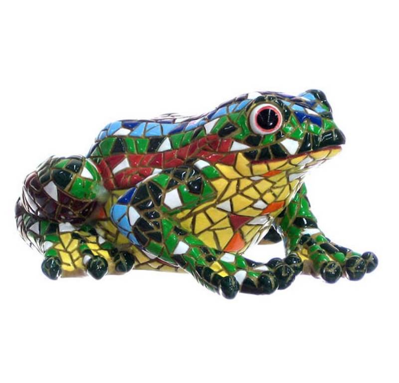 LK Trend & Style Dekofigur Stier oder Frosch oder Katze (großartiges Geschenk), Sammelfigur die Gaudís berühmte Trencadís-Technik nachempfunden ist von LK Trend & Style