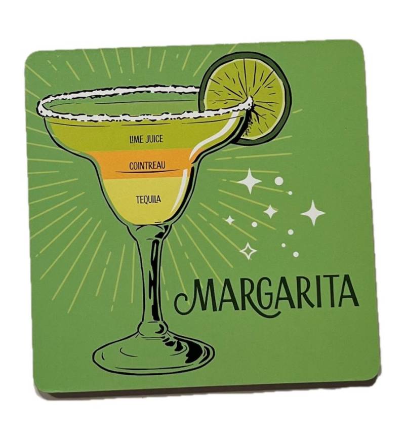 LK Trend & Style Getränkeuntersetzer Korkuntersetzer, Cocktail mit Rezept, 1-tlg., großartiger Hingucker und schont den Tisch von LK Trend & Style