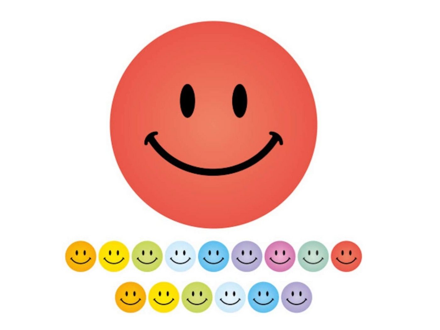 LK Trend & Style Sticker 1104 Smiley als Aufkleber, tolle Emoji mit Lerneffekt, Lustige kleine Smileys zum Aufkleben von LK Trend & Style