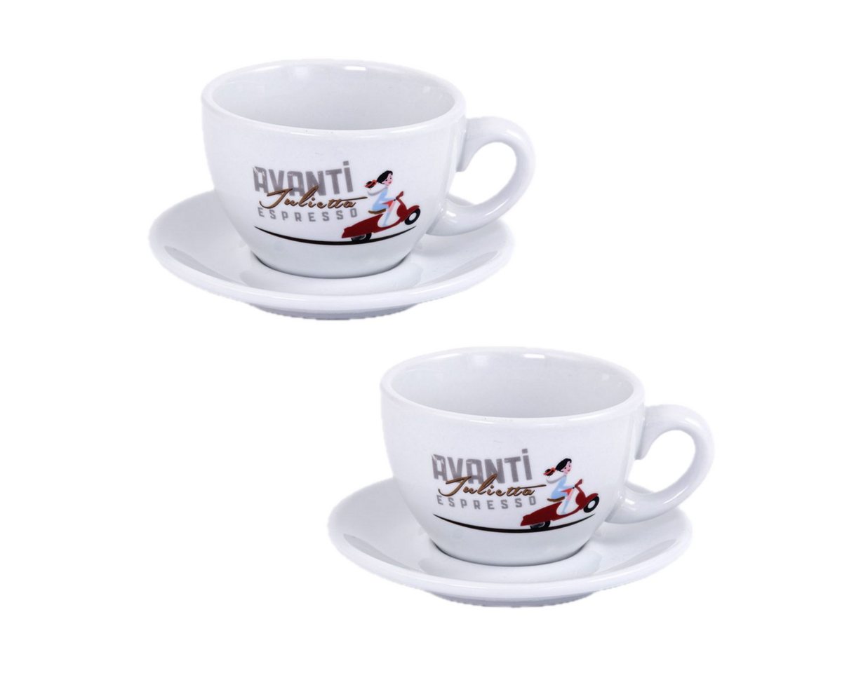 LK Trend & Style Tasse AVANTI - Milchkaffeetasse - 2er Set, Porzellan, dickwandig und äußerst robust verarbeitet. von LK Trend & Style