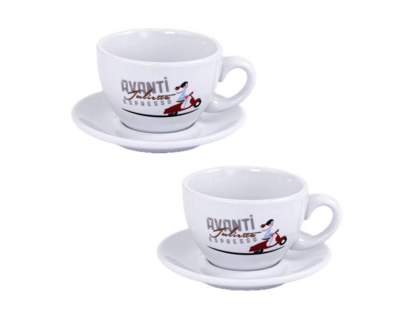 LK Trend & Style Tasse AVANTI - Milchkaffeetasse - 2er Set, Porzellan, dickwandig und äußerst robust verarbeitet. von LK Trend & Style
