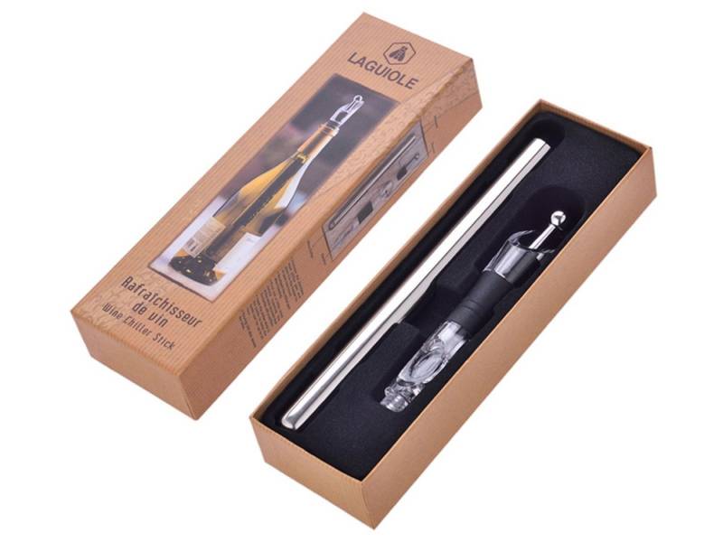 LK Trend & Style Weinkühler Kühlstab mit Ausgießer großartig immer vorbereitet zu sein, 3 in 1 Weinkühler-Stab aus Edelstahl mit Belüfter und Ausgießer von LK Trend & Style