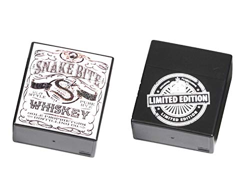 Mega Zigarettenboxen XXXL für je 50 Zigaretten Kunststoffetui mit Klick (1 x Weiss + 1 x Schwarz) von LK Trend & Style