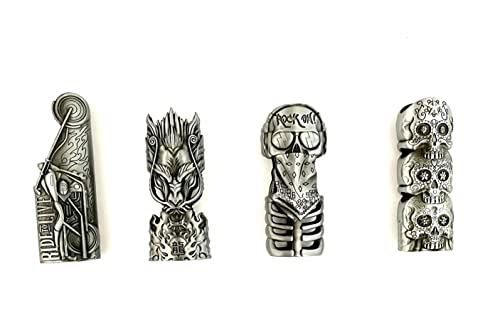 Metallhülle Skull antik Silber für Maxi Bic Feuerzeug mit Flaschenöffner - Verschiedene Auswahlmöglichkeiten (3) von LK Trend & Style
