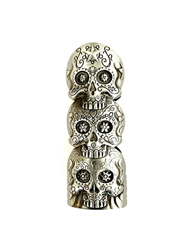 Metallhülle Skull antik Silber für Maxi Bic Feuerzeug mit Flaschenöffner - Verschiedene Auswahlmöglichkeiten (5) von LK Trend & Style