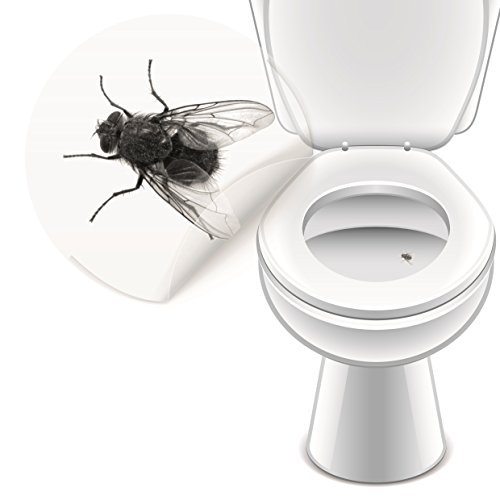 WC Aufkleber Fliege, Toilettensticker Pissior Tattoo Badausstattung 4er Set- LK-Trend & Style von LK Trend & Style