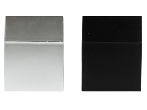 XXL Zigarettenbox Set, Schwarz + Silber, für je 30 Zigaretten, 96 x 70 x 37 mm, Leichtgewicht 50g, Zigarettenetuis ohne Druckknopf von LK Trend & Style