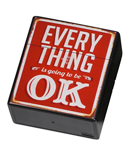 Zigarettenbox XXXL VINTAGE RED für 50 Zigaretten Etui Kunststoff Raucherbedarf von LK Trend & Style