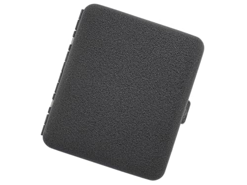 Zigarettenetui Schwarz Matt, 18 Zigaretten Kapazität, 2 Metallbügel, Innen und Außen Schwarz 95x85x18mm von LK Trend & Style