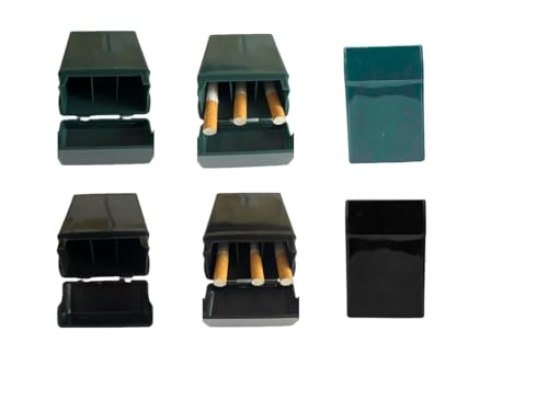 Zigarettenetui mit Trennsteg, 18 Zigaretten Kapazität, 2 Farben Set Petrol & Schwarz, 3x6 Fächer Zigarettenetui mit Trennsteg, 18 Zigaretten Kapazität, 2 Farben Set Petrol & Schwarz, 3x6 Fächer von LK Trend & Style