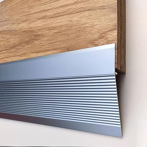Aluminium-Bodenübergangstreifen, For Esszimmer, Büro, Schlafzimmer, gefliester Teppich, Türkantenbesatz, geeignet for Schwellenhöhen unter 1,6 Zoll(Grays,135CM 53.1in) von LKAMCBZMF