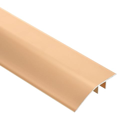 Aluminium-Bodenübergangstreifen, Stoßfeste Schwellenleisten, Zierleiste for Vinyl-Bodenbeläge, Laminatböden, langlebige Bodenkanten-Abdeckleiste(Gold,L 105cm) von LKAMCBZMF