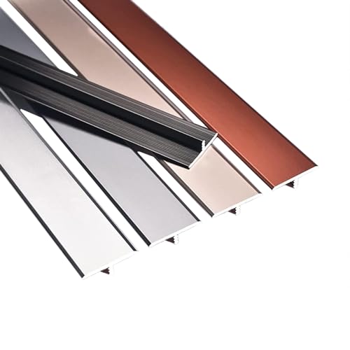 Aluminium-Bodenübergangstreifen, T-Formleiste aus Aluminium for die Randverzierung von Türen/Fliesen/Schwellen, schwarz-weiße Bodenübergangsleiste 35,4 Zoll, flache Trennleiste(Rosso,L900 x W33mm) von LKAMCBZMF