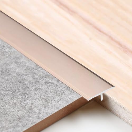 Aluminium-Bodenübergangstreifen, Türschwellen-Bodenverkleidung, Aluminium-T-Formteil – Bodenübergangsstreifen 15 20 33 40 mm breit – Türkantenverkleidung(Gold,L900 x W20mm) von LKAMCBZMF