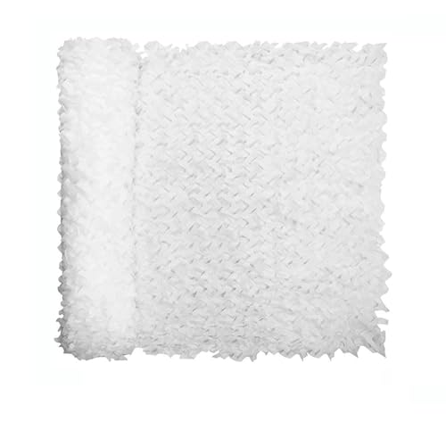 EIN Sonnenschutznetz im Freien mit Löchern, Weiß 2x2m2x3m3x4m3x5m4x5m5x6m, verstärktes Tarnnetz, Jagd-Tarnnetz(2x8m(6.6 * 26.2ft)) von LKAMCBZMF