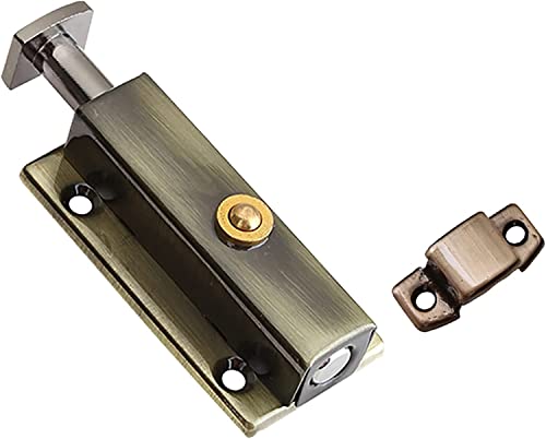 Edelstahl-Steckverriegelung, 304 Edelstahl Türriegel Torriegel Federbelasteter Riegel Multicolor(Bronze) von LKAMCBZMF