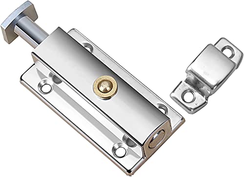 Edelstahl-Steckverriegelung, 304 Edelstahl Türriegel Torriegel Federbelasteter Riegel Multicolor(Stainless Steel) von LKAMCBZMF