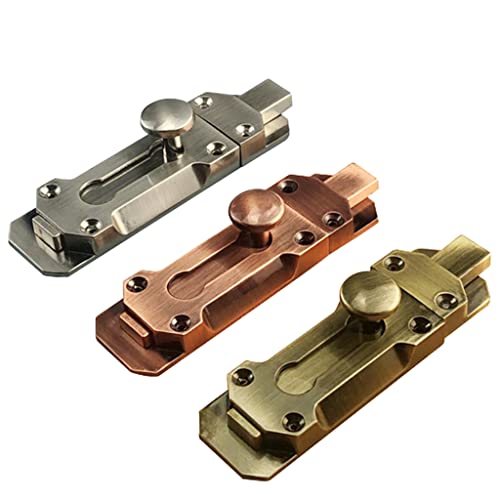 Edelstahl-Steckverriegelung, Europäische Zinklegierung Barrel Schiebetür Riegel Sicherheitsriegel Schloss Multicolor 3-5 Zoll(Burshed Nickel,3inch) von LKAMCBZMF