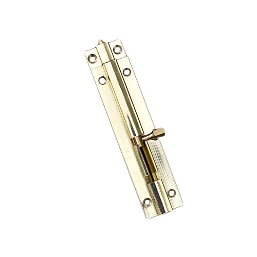 Edelstahl-Steckverriegelung, Kupfer Tür Riegelschloss mit Schrauben Bronze/Messing 1,5-8 Zoll(Brass,2.5 in) von LKAMCBZMF