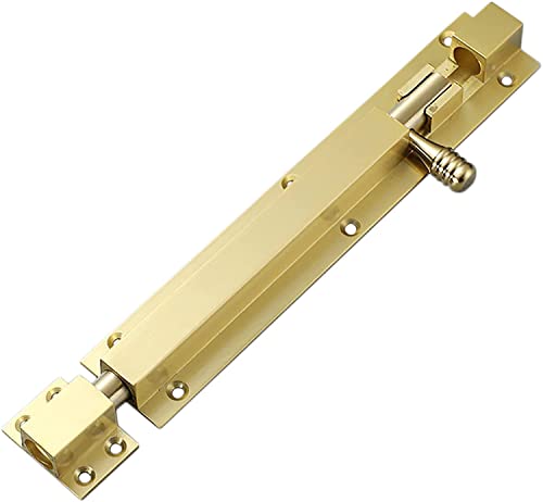 Edelstahl-Steckverriegelung, Oberflächenmontiertes Schiebetür-Türriegelschloss mit Schrauben, mehrfarbig(Gold) von LKAMCBZMF