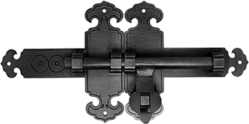 Edelstahl-Steckverriegelung, Schieberiegel for Tür und Tor, mehrfarbig, 25–60 cm(Black,32cm) von LKAMCBZMF