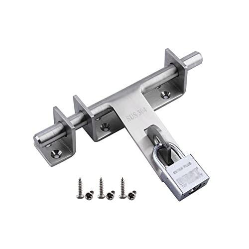 Edelstahl-Steckverriegelung, Schieberiegelschloss aus Edelstahl for Türen, Fenster, links und rechts(B) von LKAMCBZMF