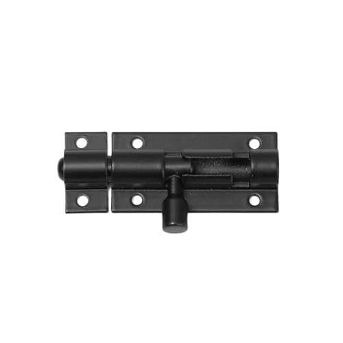 Edelstahl-Steckverriegelung, Schieberiegelverschluss for Türen, Tore, Schuppen, mehrere Größen, Schwarz, Silber(Black,2inch) von LKAMCBZMF